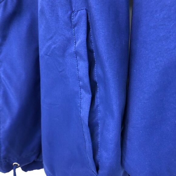 VINTAGE 1980s cobalt blue printed windbreaker jacket by Shamrock unisex XL - Picture 7 of 16